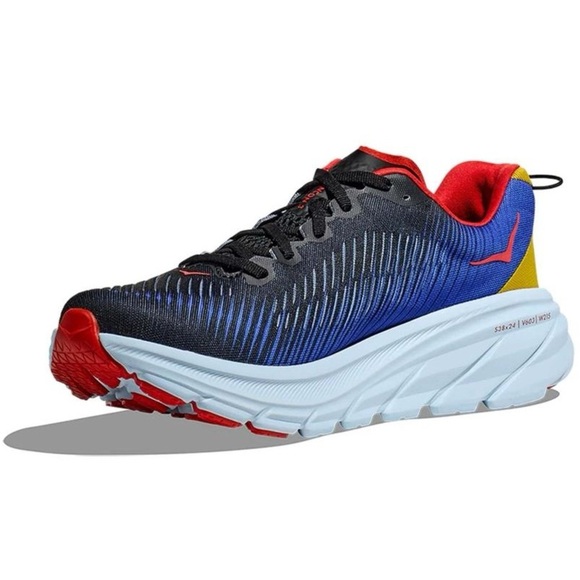 Hoka Rincon 3 Men’s Running Shoes | Color: Black/Dazzling Blue | PREOWNED!!🔥👟 - Picture 4 of 16